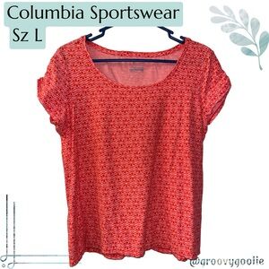Columbia Women’s T-shirt Coral Sz Lg